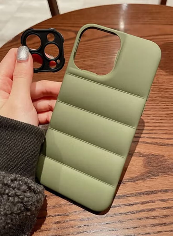 COVERSCART Green Puffer Jacket Case (Matte) for Apple Iphone 14 Pro Max - Image 5