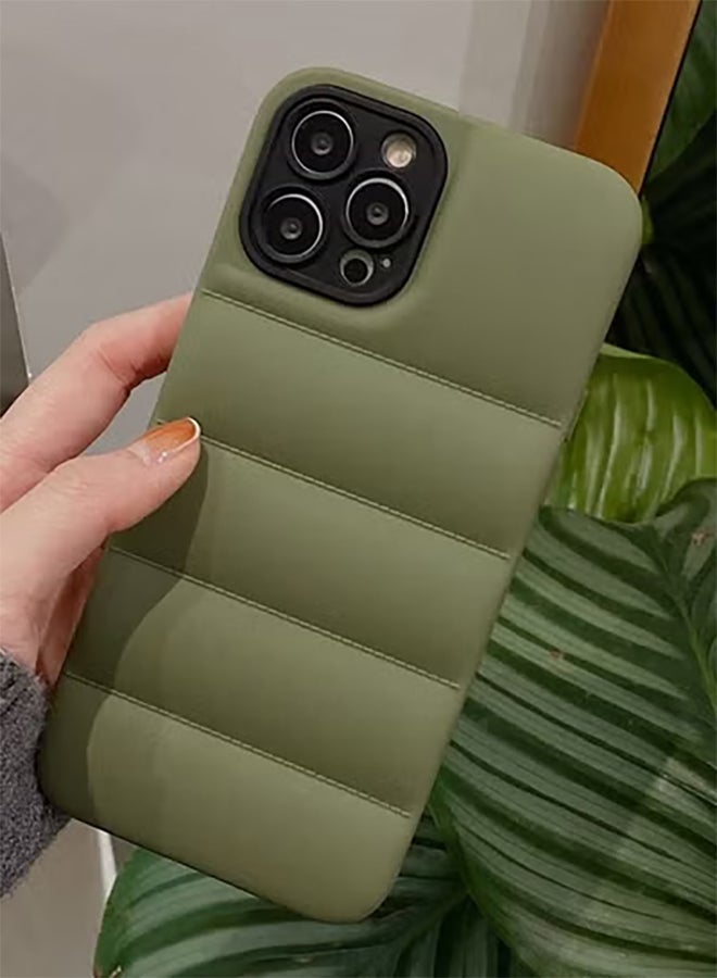 COVERSCART Green Puffer Jacket Case (Matte) for Apple Iphone 14 Pro Max - Image 3