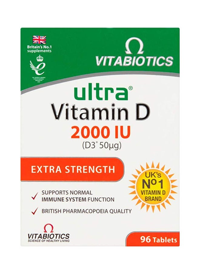 فيتابيوتيكس ألترا فيتامين د3 2000 وحدة دولية - 96 قرص - Image 1