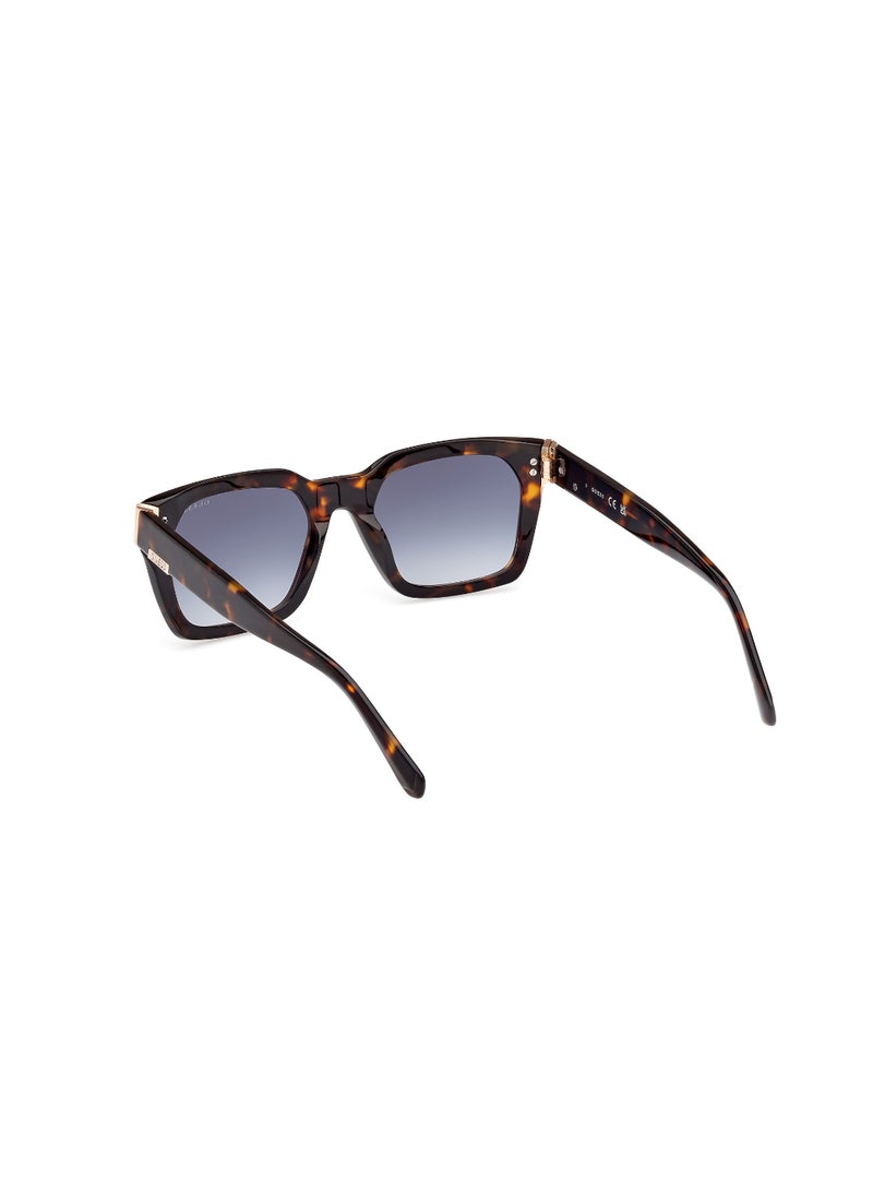 GUESS FULL RIM MALE SQUARE BROWN ACETATE SUNGLASSES - Image 3