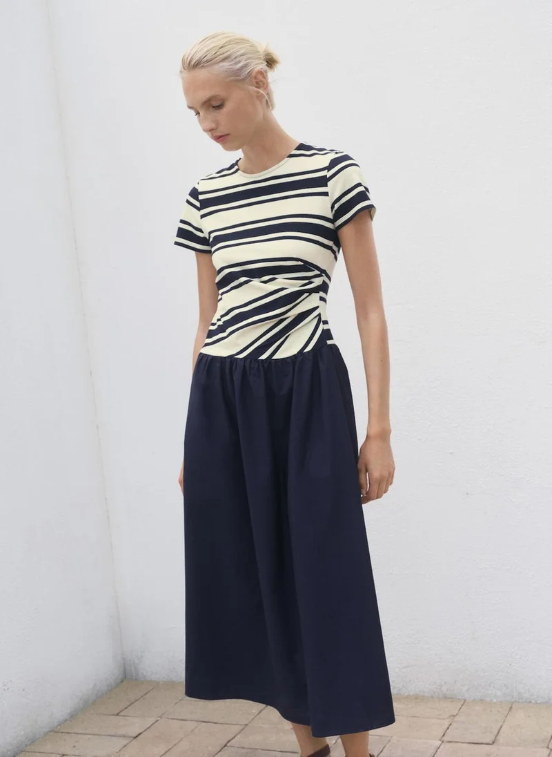MANGO Mixed striped dress