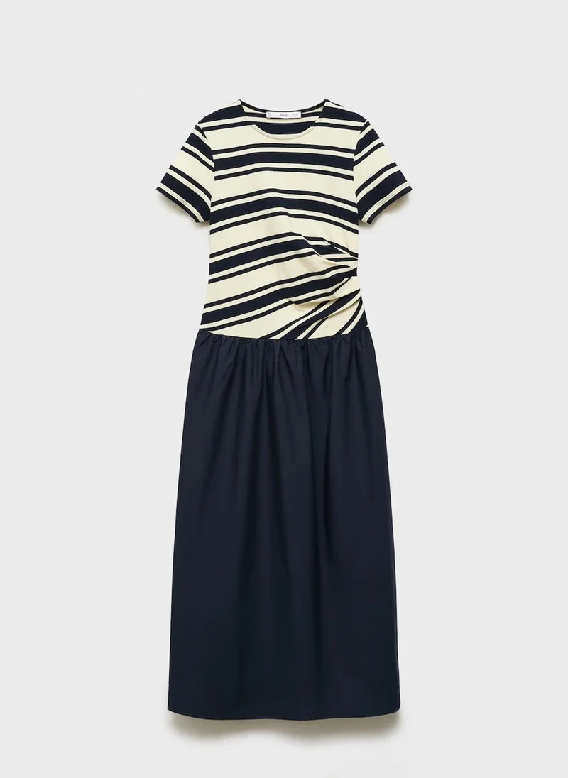 MANGO Mixed striped dress