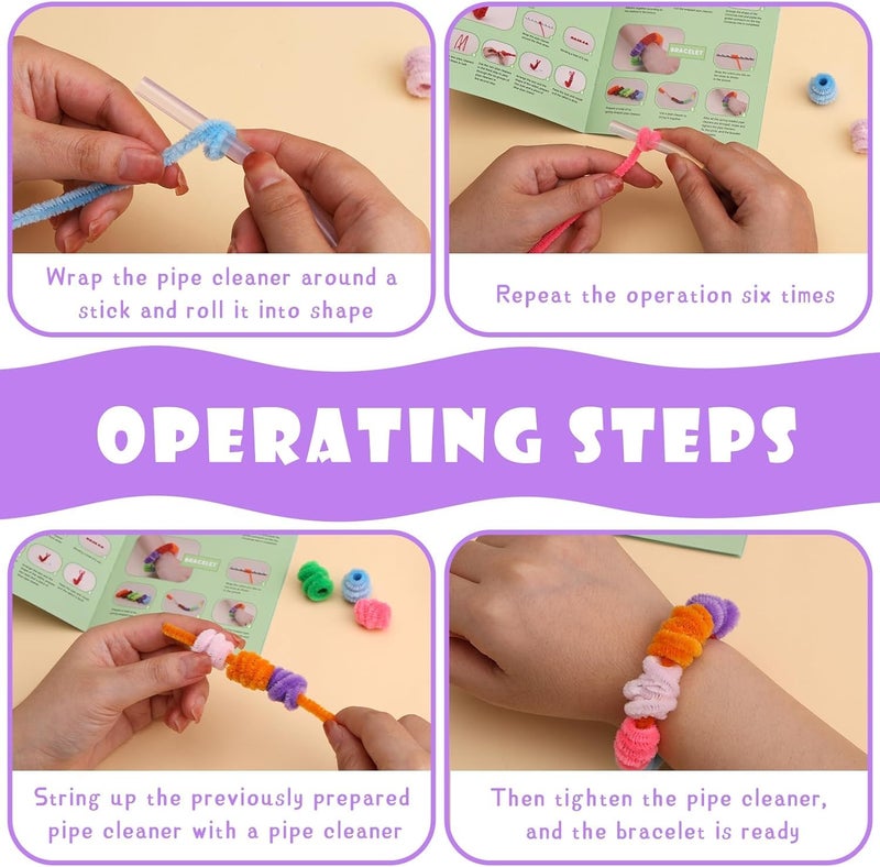 Prescent Present 100pc Light Purple Pipe Cleaner Furry Sticks Creative Art Craft Supplies DIY Projects Decoration and much more (Light Purple, 100pc) - Image 4