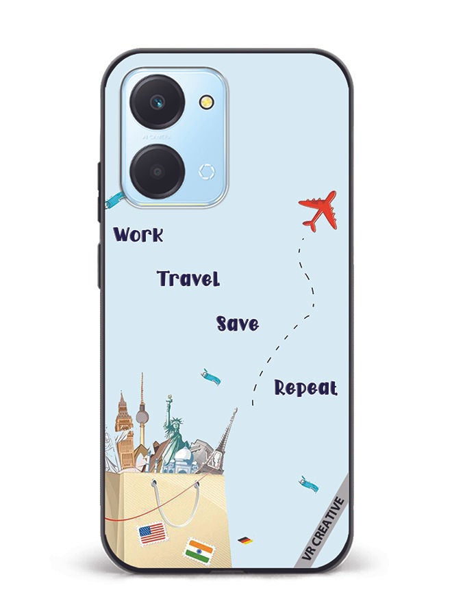 VR CREATIVE Protective Case Cover For Honor Play7T Travel quotes Design Multicolour - Image 1