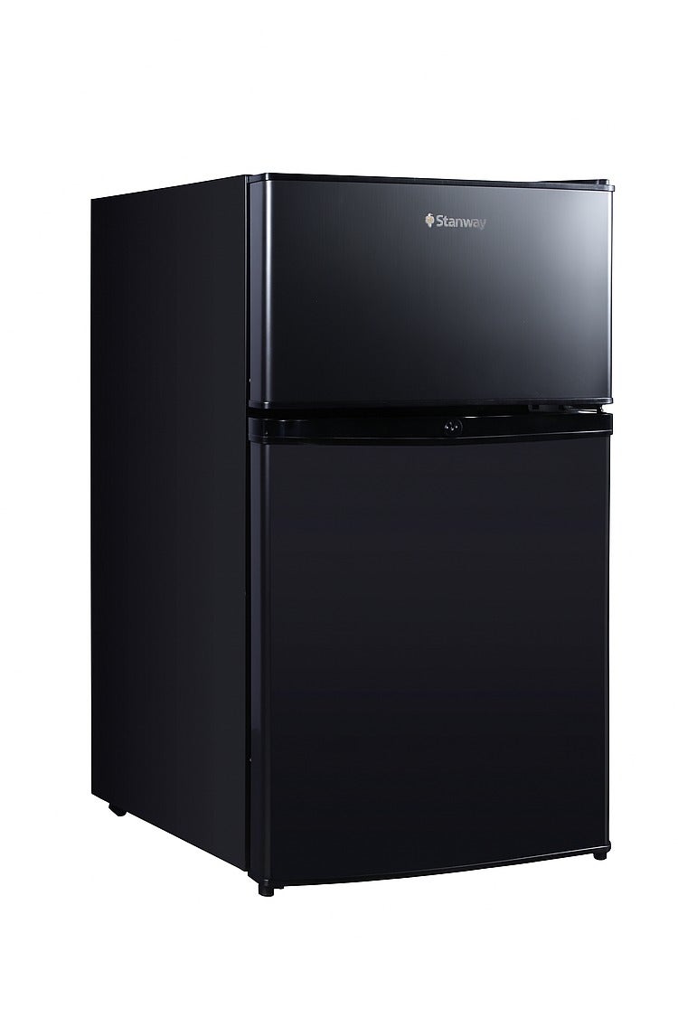 Starway 85 Lt 3 CuFt Double Door Stylish Black Mini Refrigerator, Energy Saving, Freezer Storage, Led Light - Image 3