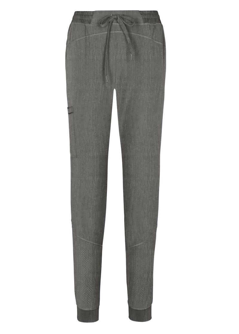Natural Uniforms طقم سكراب للنساء من يونيفورمز الطبيعية بخصر مرن مع أحجام عادية وصغيرة (رمادي فاتح، متوسط) - Image 4