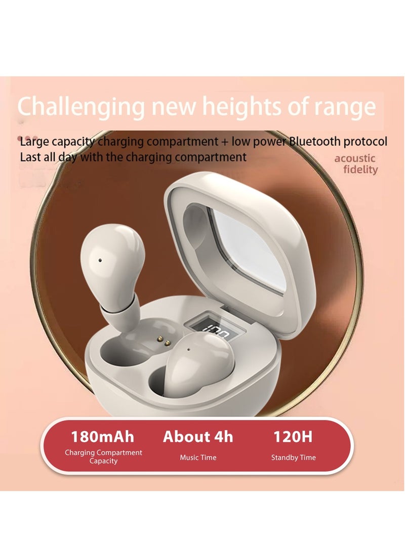 SK19 Bluetooth Earphones, Comfortable In Ear  Earbuds, Lightweight Noise Cancelling Wireless Headphones, High Bass Sound Music Headsets With Microphone, (Black)
