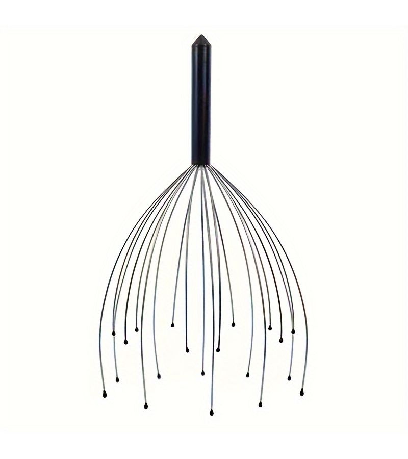 Black Head Massager 20 Fingers Scalp Scratcher Deep Relaxation Handheld - Image 2