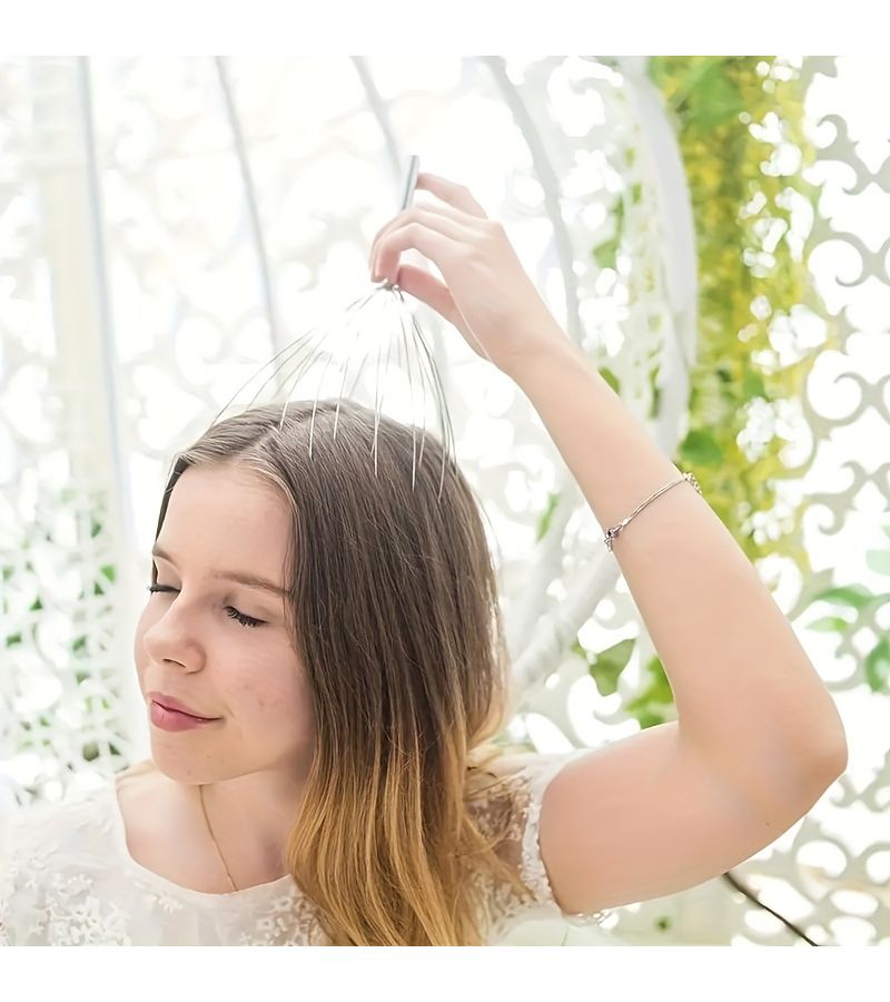 Black Head Massager 20 Fingers Scalp Scratcher Deep Relaxation Handheld - Image 4