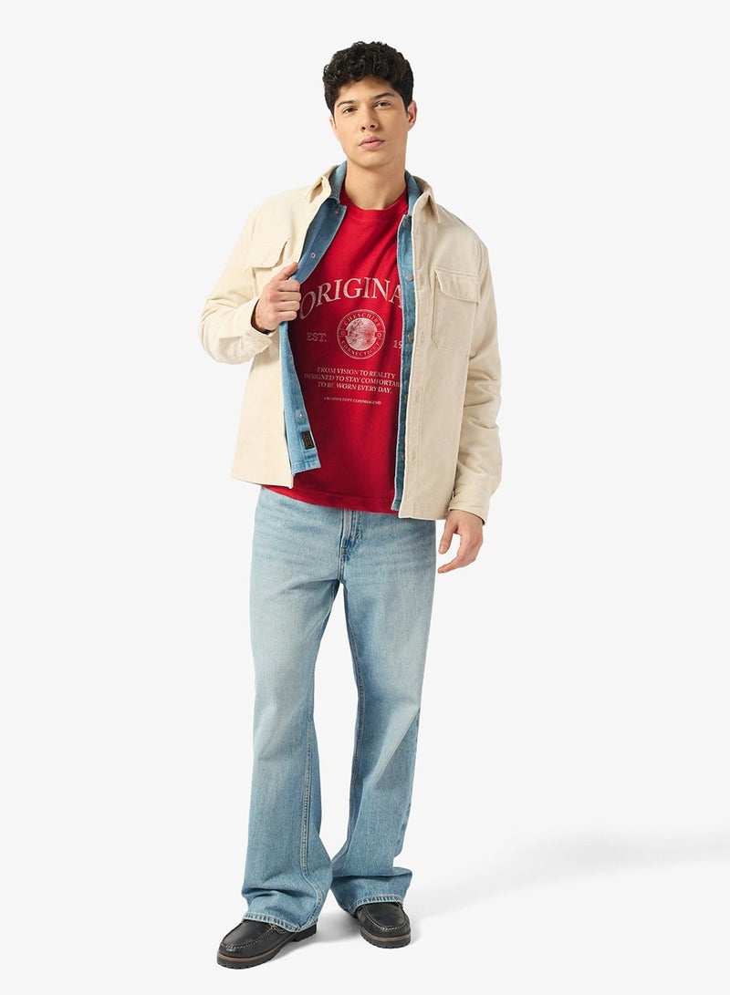 JACK & JONES Casual Graphic Back Crewneck T-Shirt - Image 4