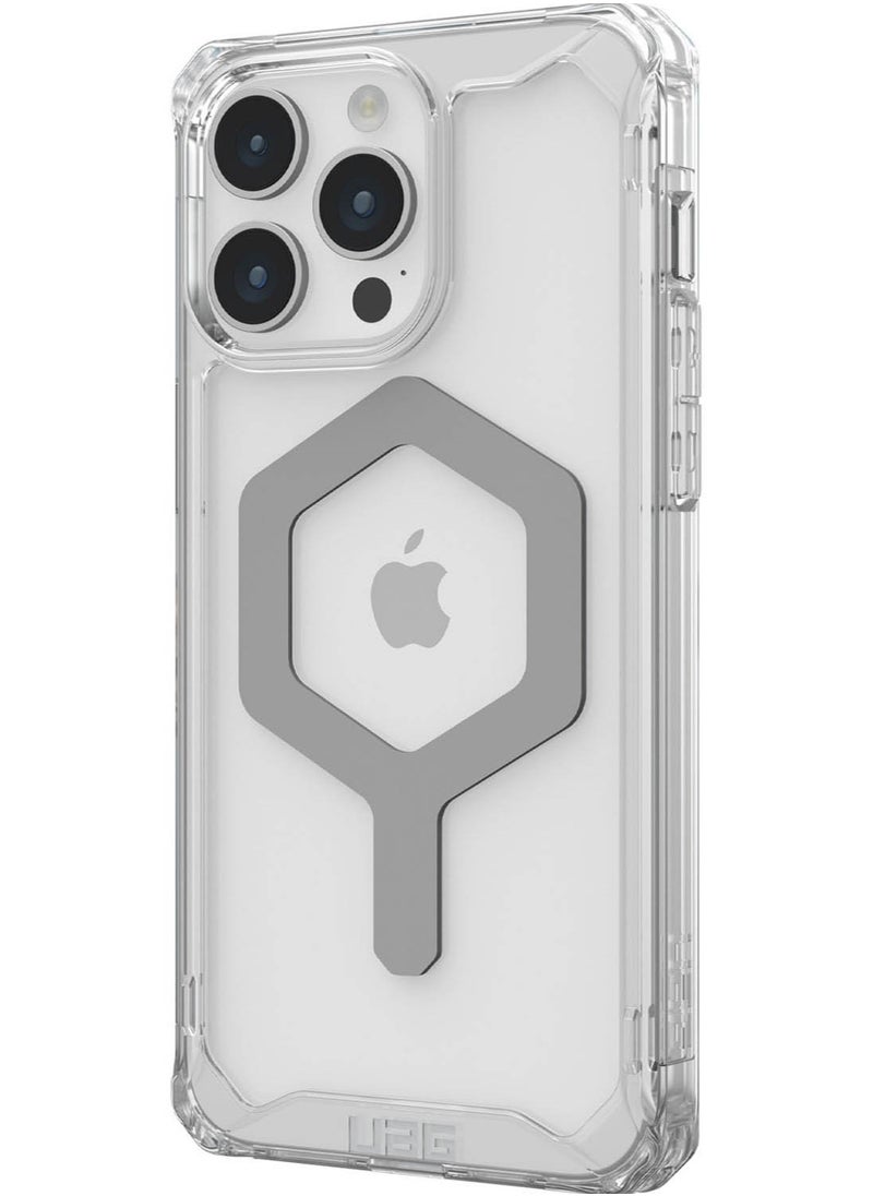 Urban Armor Gear - UAG Plyo MagSafe for iPhone 15 Pro Max Case Cover [16 Feet Drop Tested] - Ice / Silver - Image 1