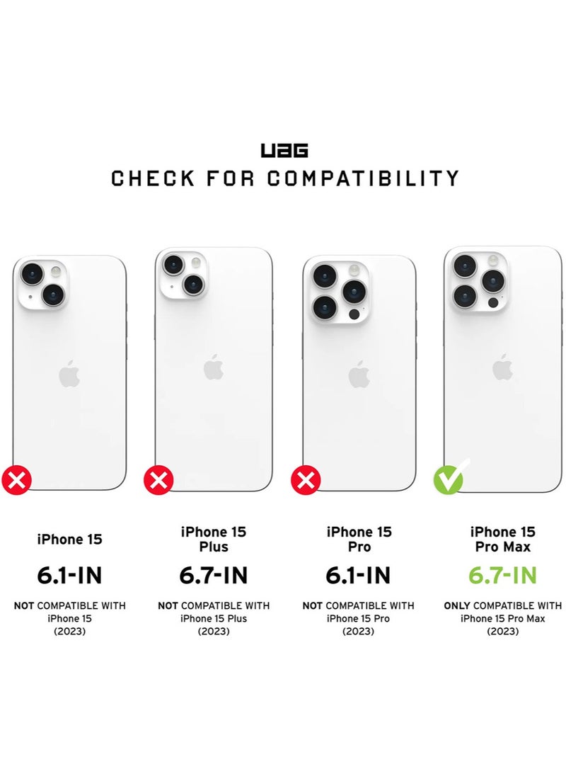 Urban Armor Gear - UAG Plyo MagSafe for iPhone 15 Pro Max Case Cover [16 Feet Drop Tested] - Ice / Silver - Image 1