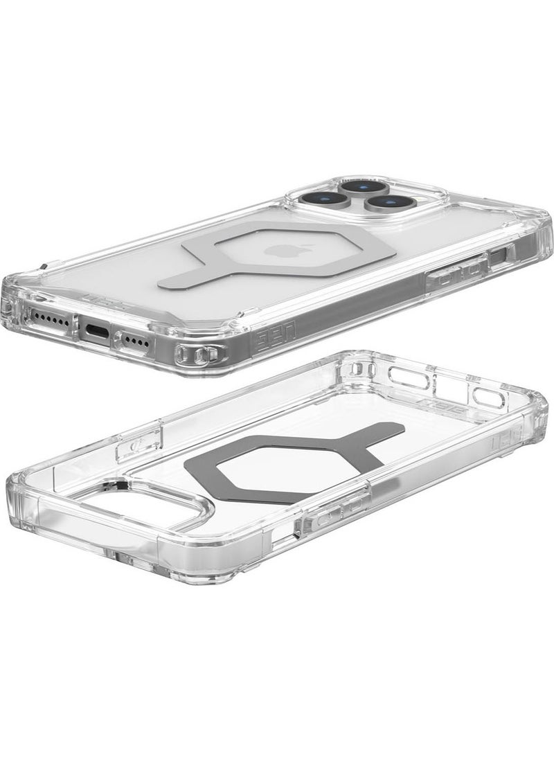 Urban Armor Gear - UAG Plyo MagSafe for iPhone 15 Pro Max Case Cover [16 Feet Drop Tested] - Ice / Silver - Image 1