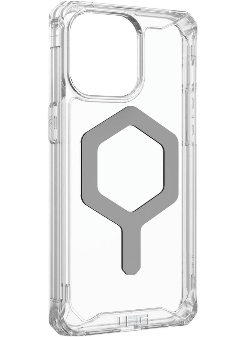 Urban Armor Gear - UAG Plyo MagSafe for iPhone 15 Pro Max Case Cover [16 Feet Drop Tested] - Ice / Silver - Image 1