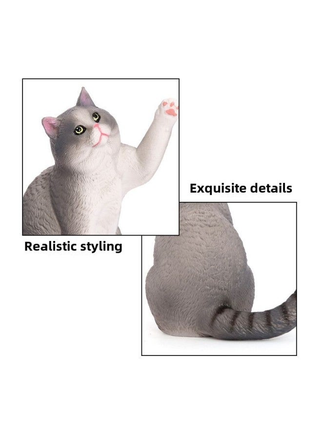 Children's Cognitive Simulation Solid Cat Animal Model Pet Cat Short Hair Cat Persian Cat Orange Cat Toy Ornaments-Color:PL127-3156 Palace Cat  - Image 4