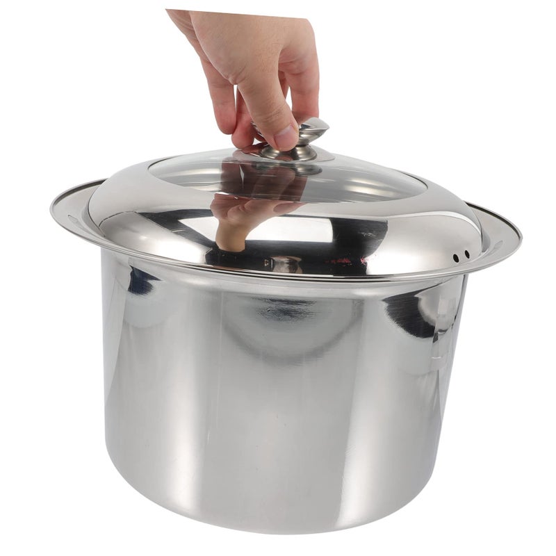 Stainless Steel Bed Pan with Lid 28 5x28 5cm Portable Urinal for Children Seniors Home Travel - Image 5