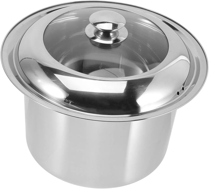 Stainless Steel Bed Pan with Lid 28 5x28 5cm Portable Urinal for Children Seniors Home Travel - Image 1