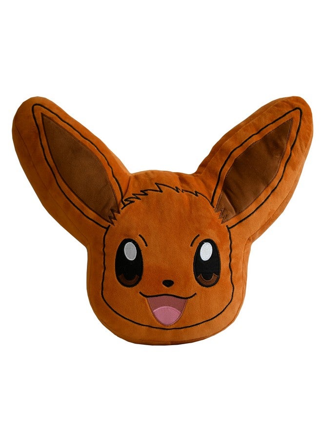 Mirada Brown Pokemon Eevee Face Soft Toy - Officially Licensed - Soft & Cozy Plush Pillow - Ideal Gift for Kids, Boys & Girls - 35cm - Image 1