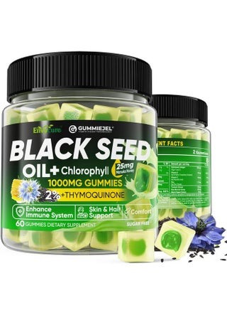 Black Seed Oil Gummies & Chlorophyll, Biotin 500mcg with Hydrolyzed Collagen, Raw Manuka Honey, Organic Cold Pressed - Ultimate Absorption for Skin, Hair & Nails, Digestive, Overall Health, Sugar Free - pzsku/Z0FE3ED2EEAE7A1CD737AZ/45/1751376260/861985ca-d0d0-4174-85b2-be4e41a6891c