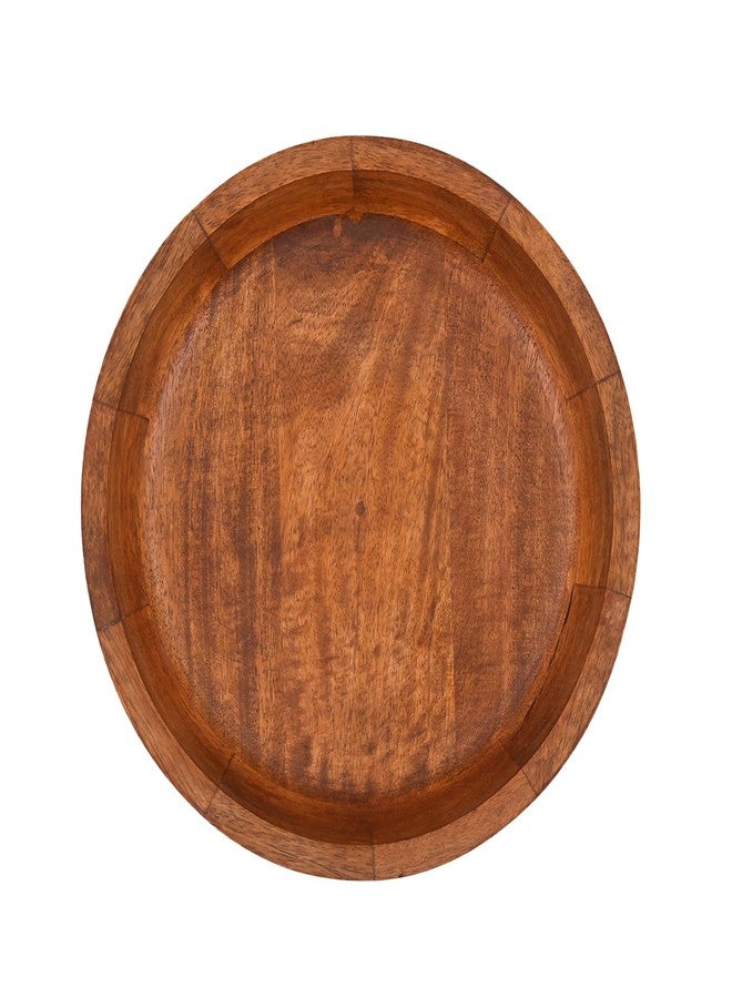 EDHAS Mango Wood Decorative Round Carved Bowl for Decoration, Centerpiece Bowl for Table (10" x 10" x 2.5") - Image 3