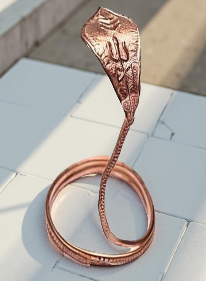 A & S VENTURES A&S Ventures Pure Copper Shivling Naag Snake Idol for Shivling kaal Sarp Poojan Naag, Shivratri - Image 3