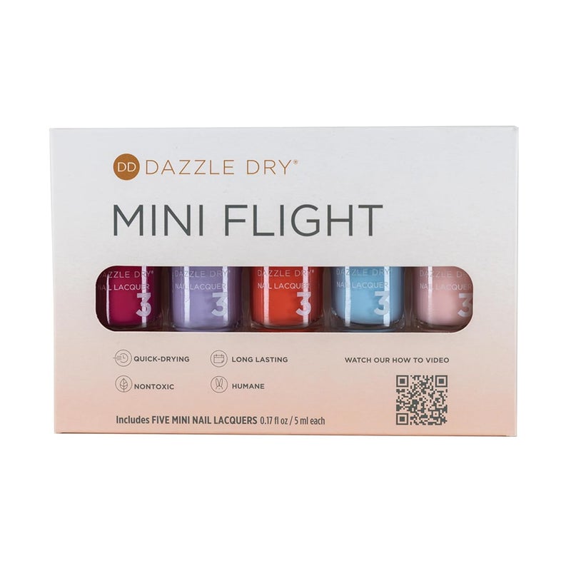 Dazzle Dry Dazzle Dry Mini Flight - Happy Hues- 5 Mini Lacquers