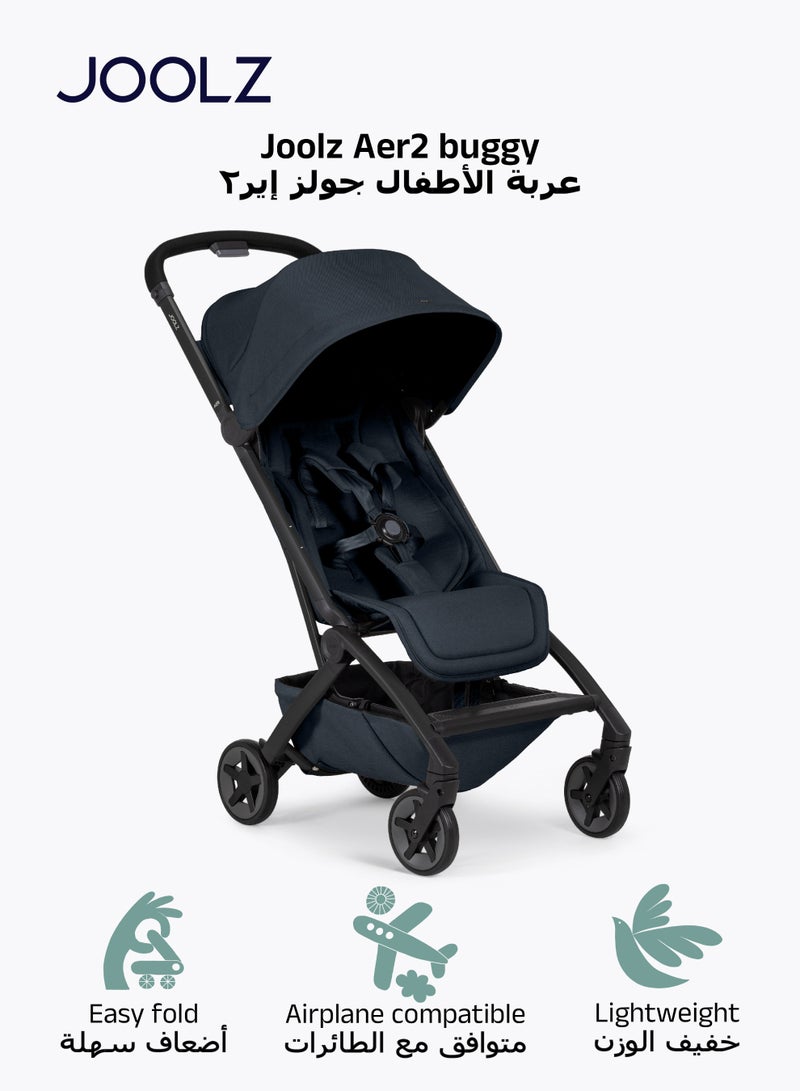 جولز عربة أطفال مدمجة وخفيفة الوزن إير٢ | طي بيد واحدة | مناسبة من الولادة حتى الطفولة | توجيه سهل | مناسبة للطائرات | مدمجة للغاية | ٤٤x٥٣x٢٣.٥ سم | اللون الأزرق البحري | ٦.٢ كجم - Image 1