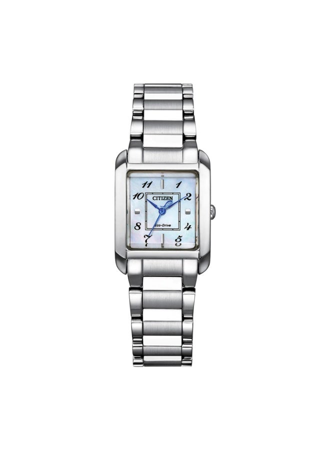 سيتيزن Eco-Drive Women’s Watch EW5600-87D, 28.4 mm Mother-of-Pearl Dial, Stainless Steel Case & Bracelet, 50 m WR - Image 1