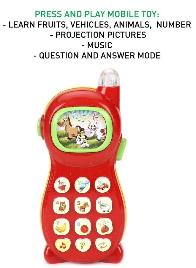 Famous Quality Colorful Learning Mobile Phone Toy for Toddlers and Kids with Image Projection, (Multi Color) - Image 2