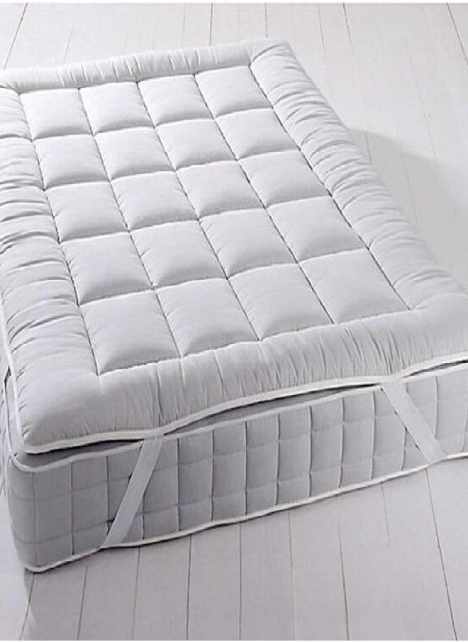 Royal Hotel Bedding Royal Plush Mattress Topper, Twin-XL, 2 Inches Hypoallergenic Overfilled Down Alternative Anchor Bands Mattress Topper  - Image 3