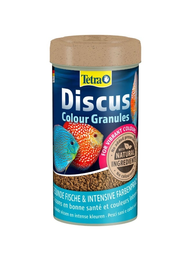 تترا Tetra Discus Colour Granules 250 مل، 75 جم طعام أسماك لحوض السمك للديسكس والسيكليد، معزز ألوان طبيعي للأحمر والبرتقالي والأصفر، حبيبات بطيئة الغوص، غذاء كامل، بروتين 50% - Image 2