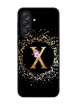 Custom Monogram Floral - X ( Black )