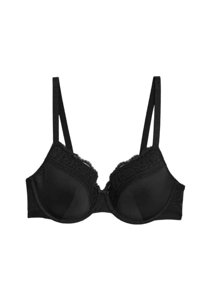 Marks & Spencer UPLIFTED Shape. This Bra Offers Pretty, Feminine Touches with a Modern Aesthetic. 49% Polyester, 41% Polyamide and 10% Elastane Black - Image 1