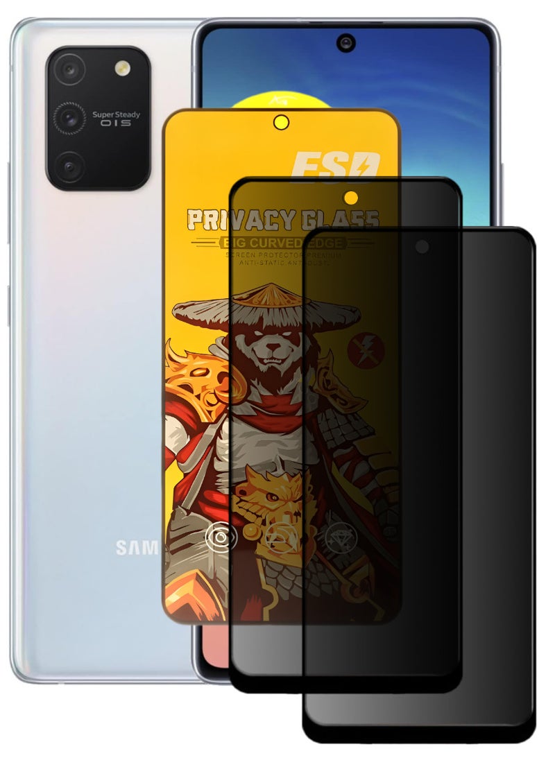 ESD 2 Pieces Tempered Dustproof Privacy Glass Screen Protector Compatible For Samsung Galaxy S10 Lite - Image 1