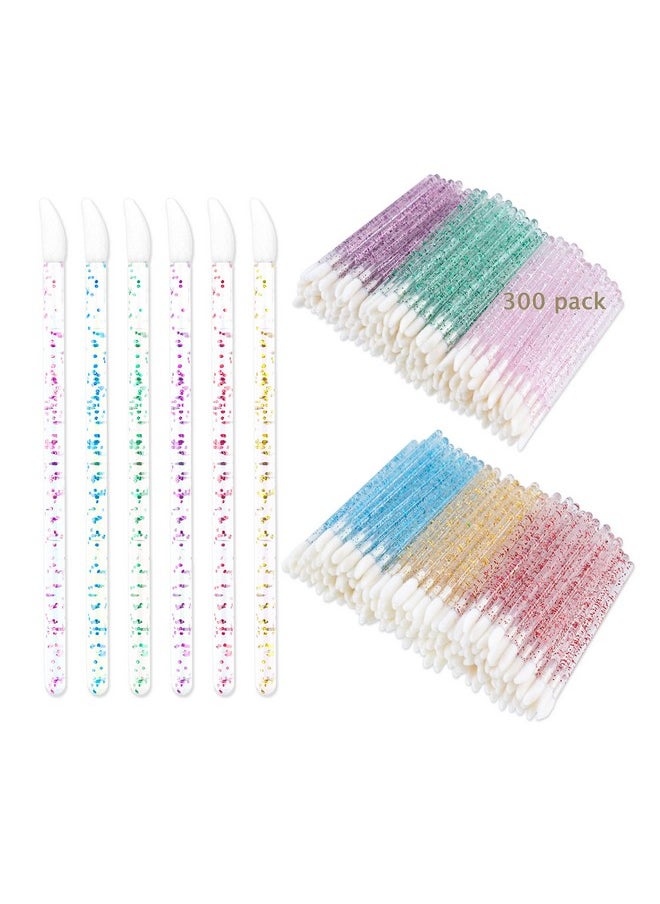 Mooerca - 300Pcs Glitter Crystal Lip Brush Disposable Crystal Lip Brushes Tool Kits Lip Gloss Applicators Make Up Brush Lipstick Gloss Wands Makeup Applicators Brushes Applicator Tool Makeup Beauty Tool Kits1 - Image 1