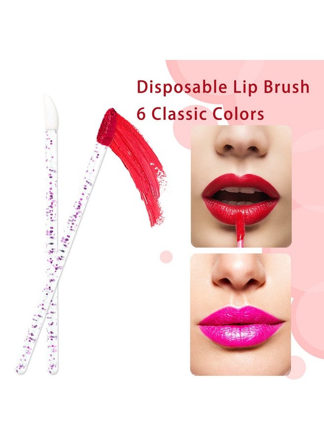 Mooerca - 300Pcs Glitter Crystal Lip Brush Disposable Crystal Lip Brushes Tool Kits Lip Gloss Applicators Make Up Brush Lipstick Gloss Wands Makeup Applicators Brushes Applicator Tool Makeup Beauty Tool Kits1 - Image 1