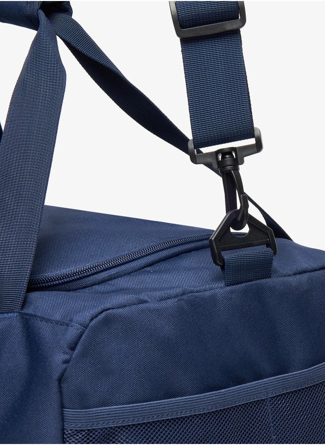 Kappa Men Logo Embroidered Duffel Bag with Double Handle and Zip Closure  - Image 3