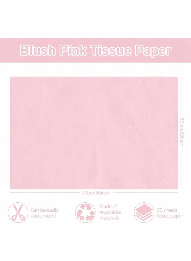 LYNLYN 76 Sheets Blush Pink Tissue Paper, 50 x 70cm Gift Wrapping Paper for Weddings, Birthdays, DIY Crafts, Party Decorations - Image 2