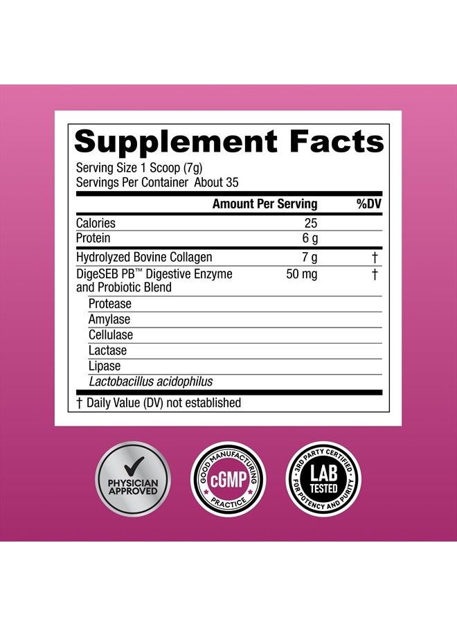 Physician's CHOICE Collagen Peptides Powder - Hydrolyzed Protein(Type I & III) - Digestive Enzymes - Keto Collagen Powder for Women & Men - Hair, Skin, Joints & Workout Recovery Aid - Grass Fed, Non-GMO - Two-pack  - Image 2