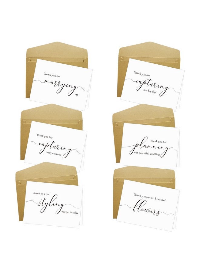 Spercy 18 Wedding Vendor Thank You Cads, Card For Wedding Photographer, Wedding Planner Card, Card For Florist, Band, Officiant, Hair Stylist - Image 1