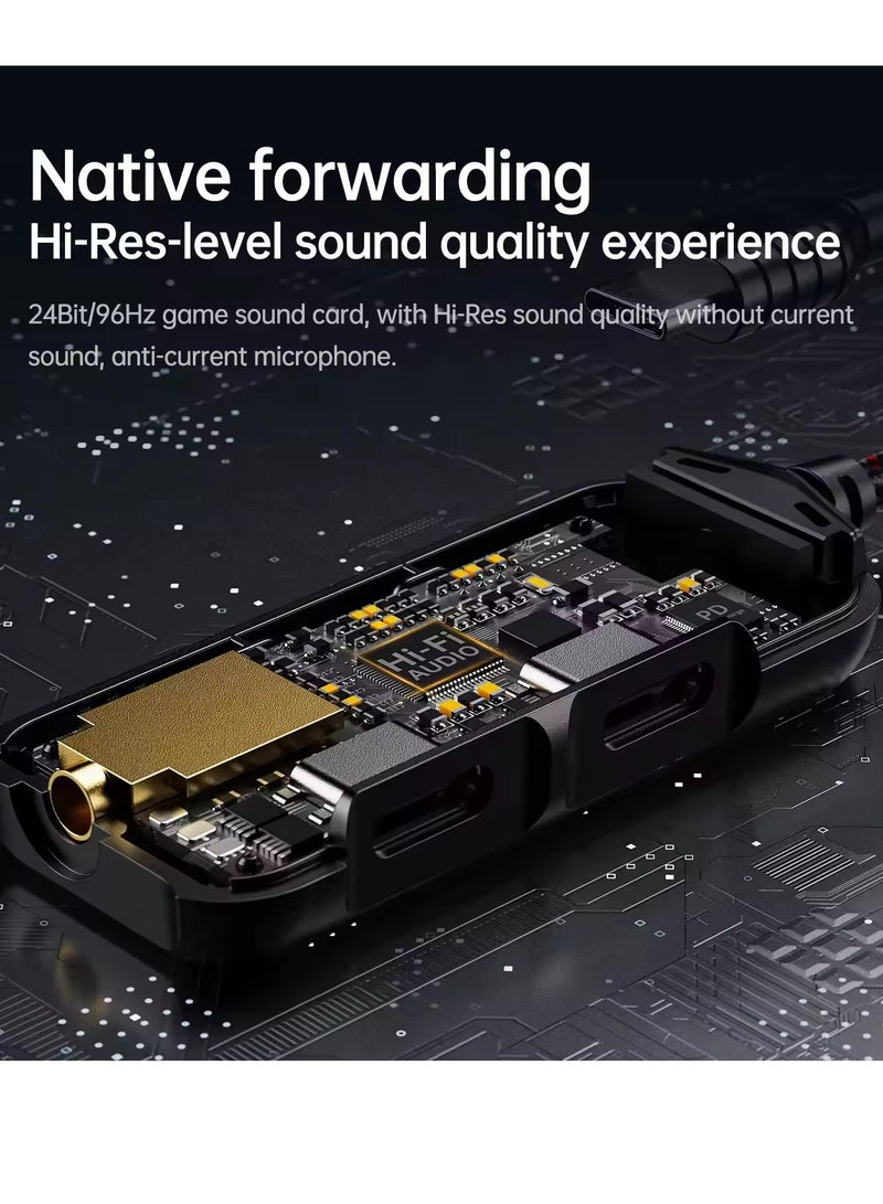 Plextone GS1 Type-C Adapter 2 Type-C Inputs and 3.5 Input with 60W Power and 24-bit Audio Technology - Image 4