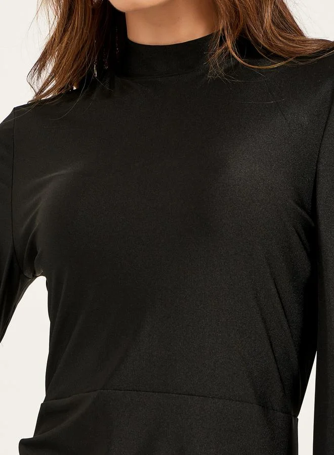 Styli One-Sleeve Midi Dress