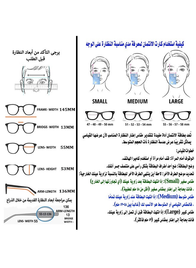 نظارة شمسية للنساء تناسب معظم اشكال الوجه، ظلال عصرية للحماية من الاشعة فوق البنفسجية ومضادة للحساسية - Image 3