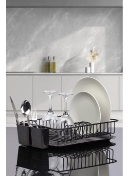 ‎okyanus Home Ocean Home Black Single Layer Modern Plate Rack - Dish Rack  - Image 2