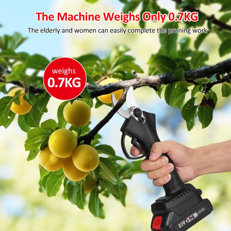 21V Portable Handheld Cordless Electric Pruning Shears with Carry Case Rechargeable 2000mAh Lithium Battery & Charger Powered Tree Branch Pruner Garden Clippers 30mm Max Cutting Diameter - Image 5