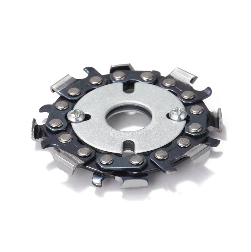 Steel Woodworking 2.5 Inch 8 Link Circlet Wood Carving Cutting Disc for Angle Grinder Carving Shaping Cutting - Image 1