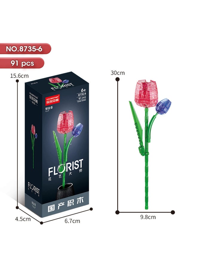 Tulip Flowers  (91) Pieces