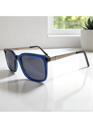 Authentic Armando Cavelli sunglasses, crafted from carefully selected premium acetate for a luxurious look and longevity with extensive use. This model combines modernity and classic style, with a raw blue acetate front and silver -plated metal temples to complete your luxury look. Comes with premium polymer lenses offer UV400 protection in a grey - pzsku/Z0FE4FA37643971B588B0Z/45/1747492774/e31f982a-1d07-4149-8665-1ccfe0fe6a48