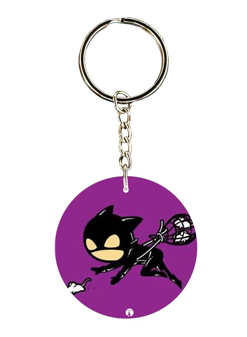 RKN Cat Woman Printed Keychain