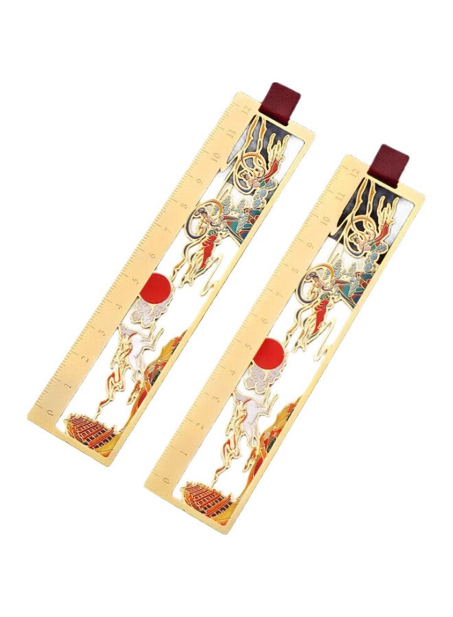 Tatanice Bookmark, Birthday Gift, Metal Brass Ruler Bookmark, Vintage Style Creative Gift, Hollow-Out Bookmark, Gift For Teachers And Classmates - Image 1